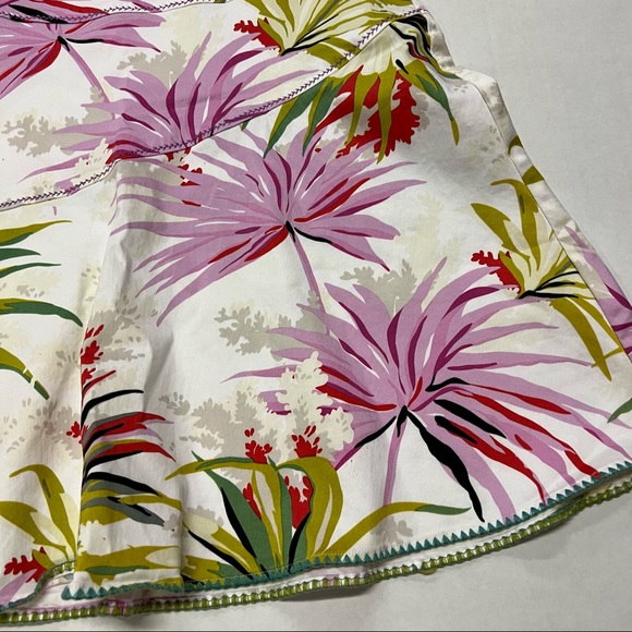 Pamela Brown Retro Tropical Floral Print Skirt SZ 8 - Picture 3 of 9